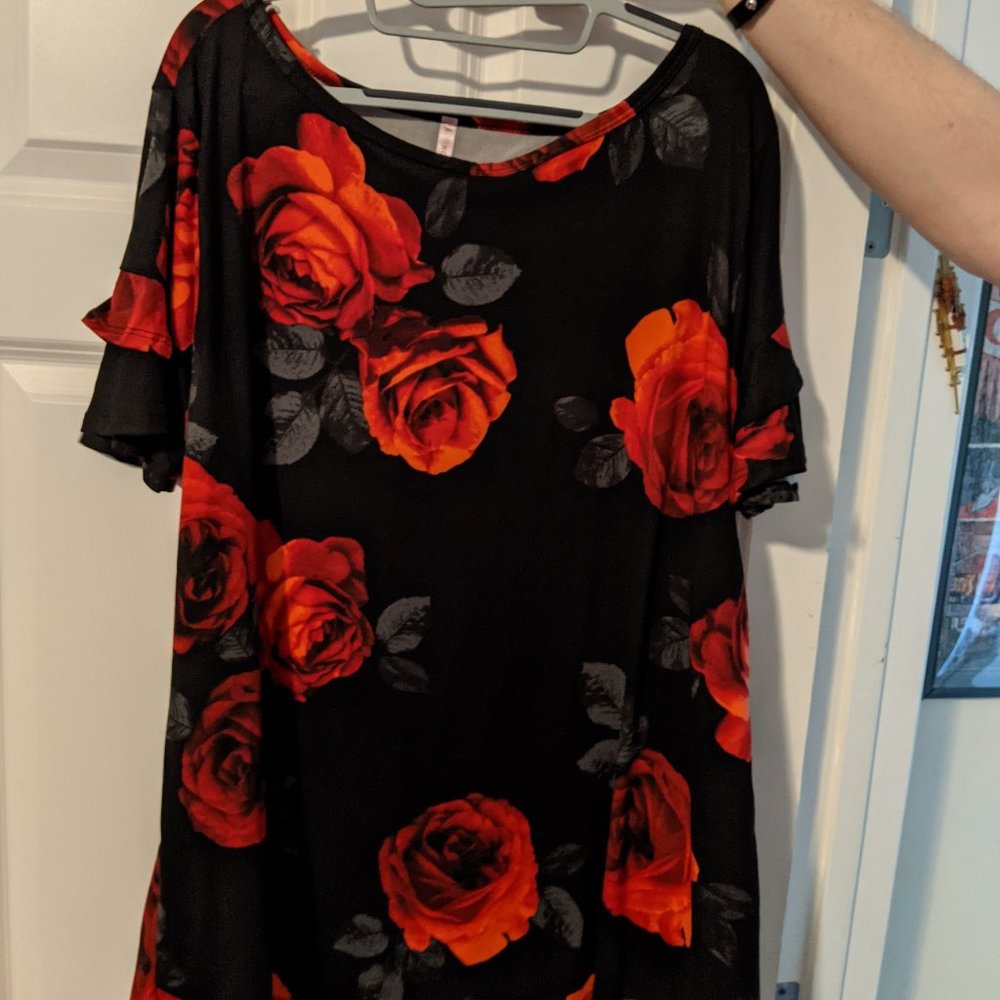 Floral V-Neck T